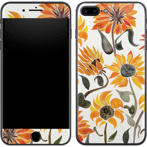 Cat Coq Yellow Sunflower iPhone 7 Plus Skin