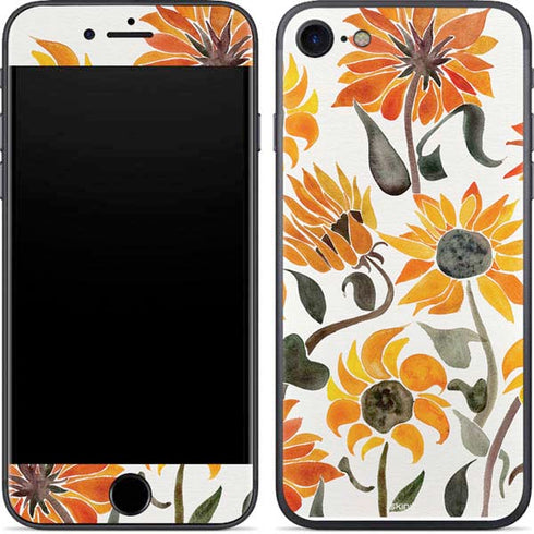 Cat Coq Yellow Sunflower iPhone 7 Skin
