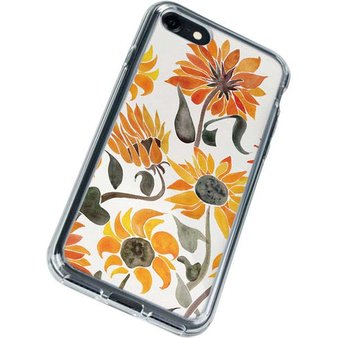 Cat Coq Yellow Sunflower iPhone SE (2nd & 3rd Gen) Clear Case