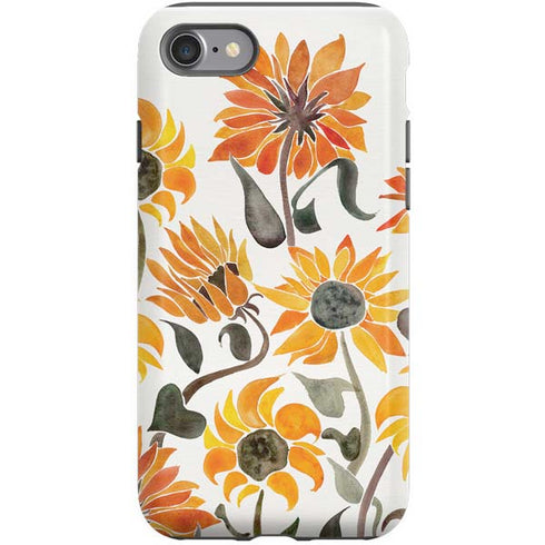 Cat Coq Yellow Sunflower iPhone SE (2nd & 3rd Gen) Pro Case