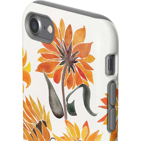 Cat Coq Yellow Sunflower iPhone SE (2nd & 3rd Gen) Pro Case