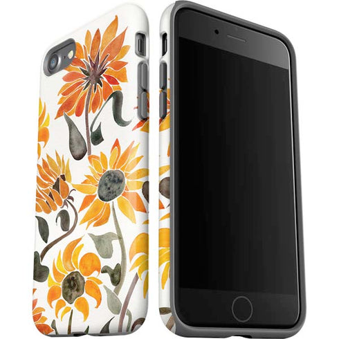 Cat Coq Yellow Sunflower iPhone SE (2nd & 3rd Gen) Pro Case