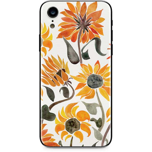 Cat Coq Yellow Sunflower iPhone XR Skin