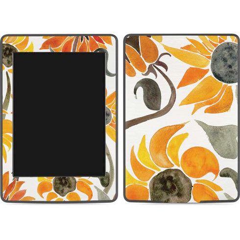 Cat Coq Yellow Sunflower Amazon Kindle Skin