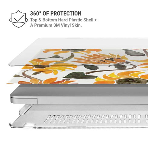 Yellow Sunflower by Cat Coq MacBook Air 13in M1 (2021) Case plus Skin