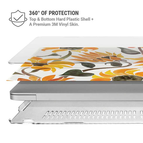Yellow Sunflower by Cat Coq MacBook Air 15in (2023-2025) Case plus Skin