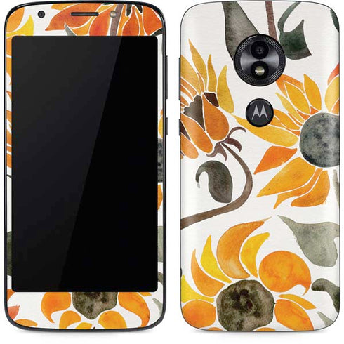 Cat Coq Yellow Sunflower Moto E5 Play Skin