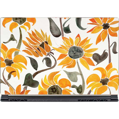 Cat Coq Yellow Sunflower MSI GS65 Stealth Laptop Skin