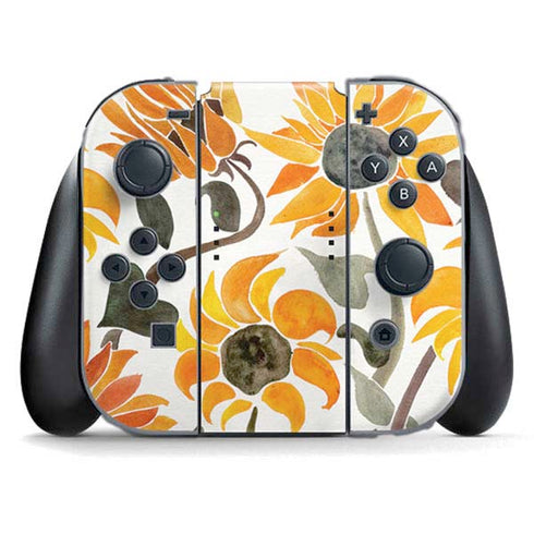 Yellow Sunflower by Cat Coq Nintendo Switch (2017-2021) Joy-Con Controller Skin