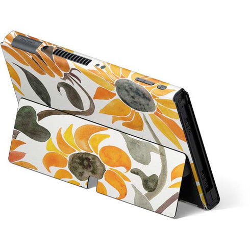 Cat Coq Yellow Sunflower Nintendo Switch OLED (2021) Skin