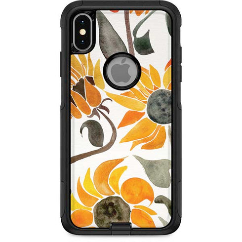 Cat Coq Yellow Sunflower Otterbox Commuter iPhone Skin