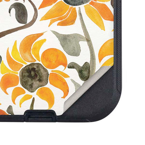 Yellow Sunflower by Cat Coq Otterbox Defender iPhone Skin