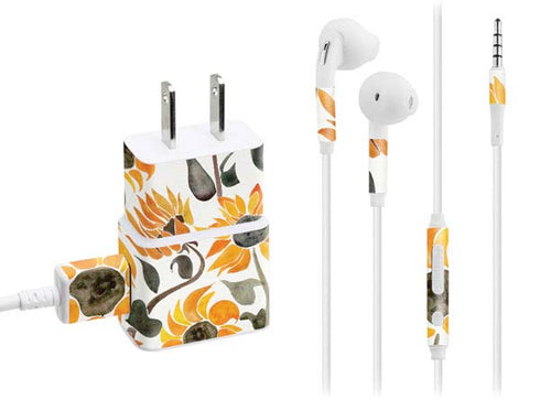 Cat Coq Yellow Sunflower Phone Charger Skin