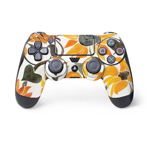Cat Coq Yellow Sunflower PS4 Controller Skin