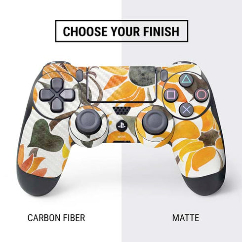 Cat Coq Yellow Sunflower PS4 Controller Skin
