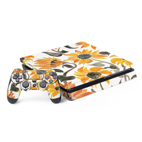 Cat Coq Yellow Sunflower PS4 Slim Bundle Skin