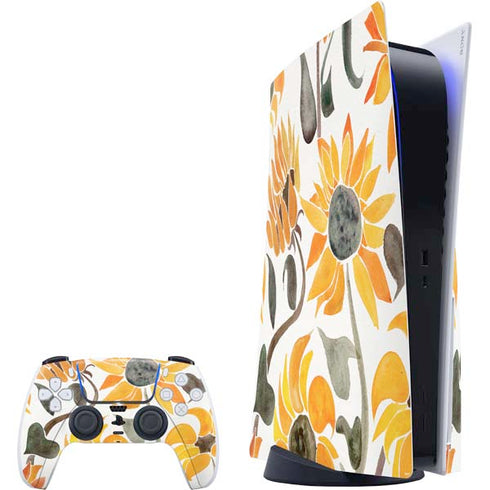 Cat Coq Yellow Sunflower PS5 Bundle Skin