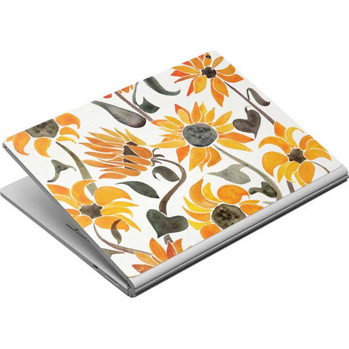 Cat Coq Yellow Sunflower Surface Book Skin