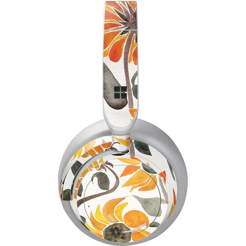 Cat Coq Yellow Sunflower Surface Headphones Skin