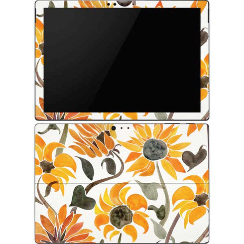 Cat Coq Yellow Sunflower Surface Pro 6 Skin