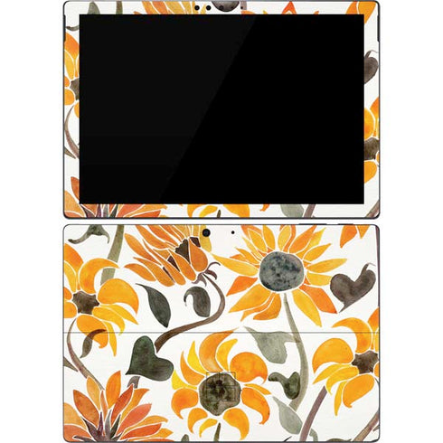 Cat Coq Yellow Sunflower Surface Pro 7 Skin