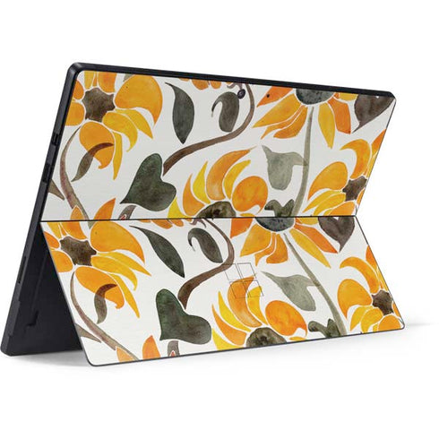 Cat Coq Yellow Sunflower Surface Pro 7 Skin