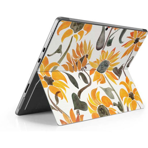 Cat Coq Yellow Sunflower Surface Pro 9 Skin