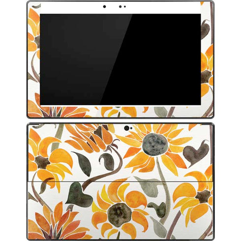 Cat Coq Yellow Sunflower Surface Pro Tablet Skin