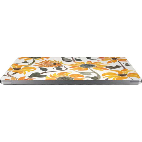 Cat Coq Yellow Sunflower Universal Laptop 12in (9.8 x 6.8in) Skin