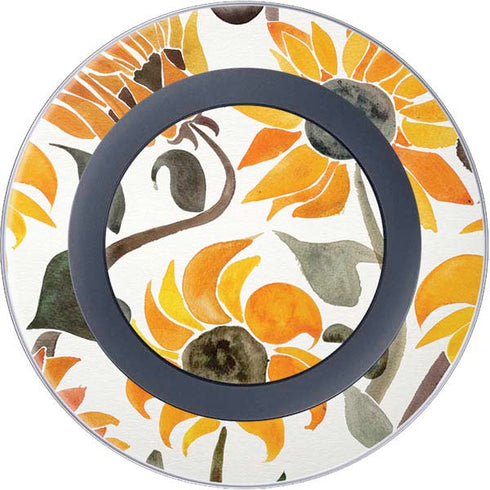 Cat Coq Yellow Sunflower Wireless Charger Skin