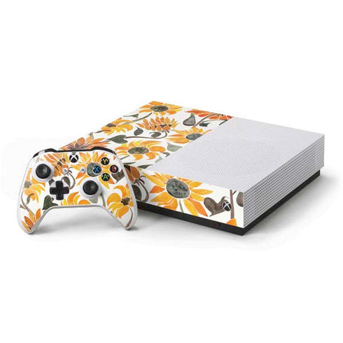 Cat Coq Yellow Sunflower Xbox One S All-Digital Edition Bundle Skin