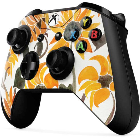 Cat Coq Yellow Sunflower Xbox One X Controller Skin
