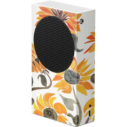 Cat Coq Yellow Sunflower Xbox Series S Console Skin