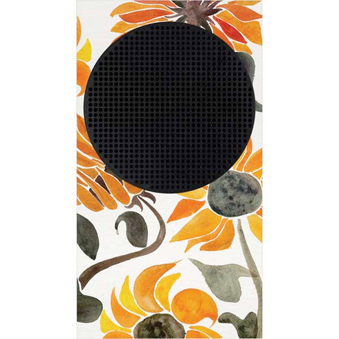 Cat Coq Yellow Sunflower Xbox Series S Console Skin