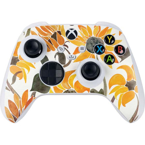 Cat Coq Yellow Sunflower Xbox Series S Controller Skin
