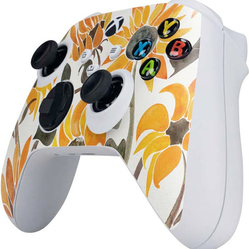 Cat Coq Yellow Sunflower Xbox Series S Controller Skin