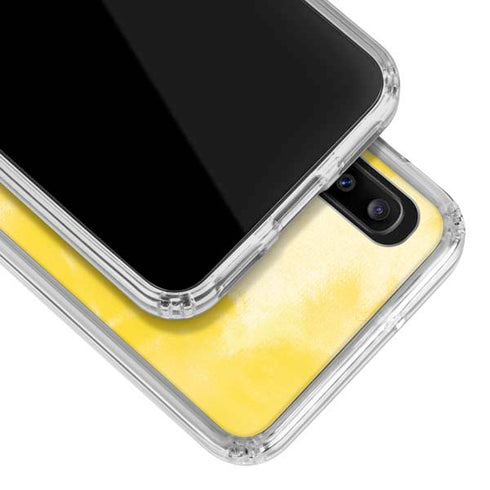 Yellow Tie Die Galaxy A20 Clear Case