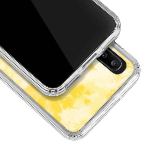Yellow Tie Die Galaxy A30 Clear Case