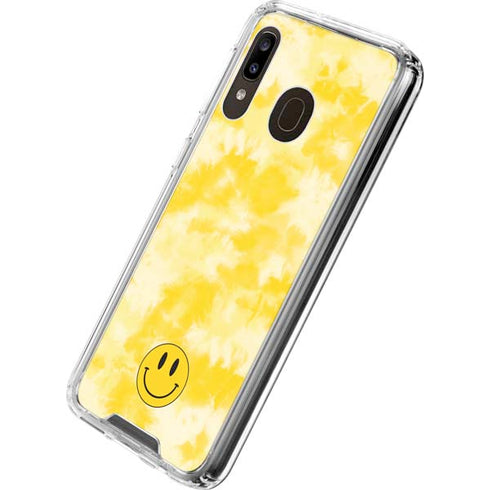 Yellow Tie Die Galaxy A30 Clear Case