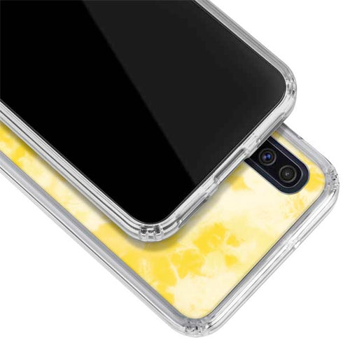 Yellow Tie Die Galaxy A50 Clear Case