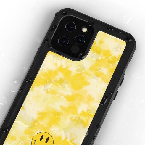 Yellow Tie Die iPhone 12 Pro Max Waterproof Case
