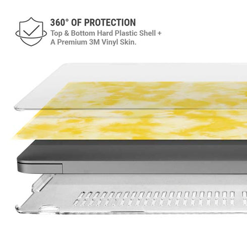 Yellow Tie Die MacBook Pro 16in (2021-25) Case plus Skin
