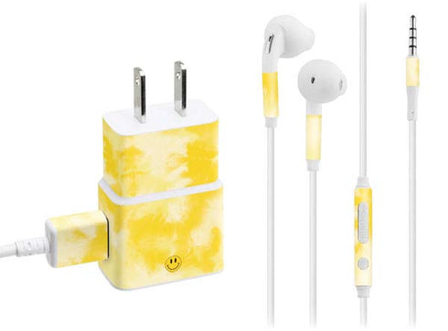 Yellow Tie Die Phone Charger Skin