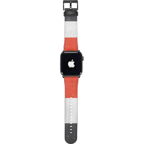 Yemen Flag Distressed Apple Watch Band 42-44mm