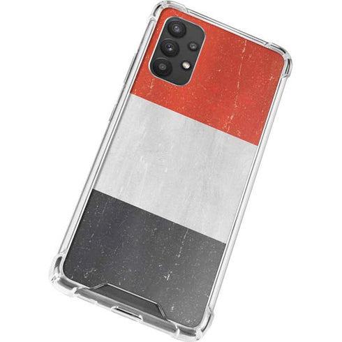 Yemen Flag Distressed Galaxy A32 5G Clear Case