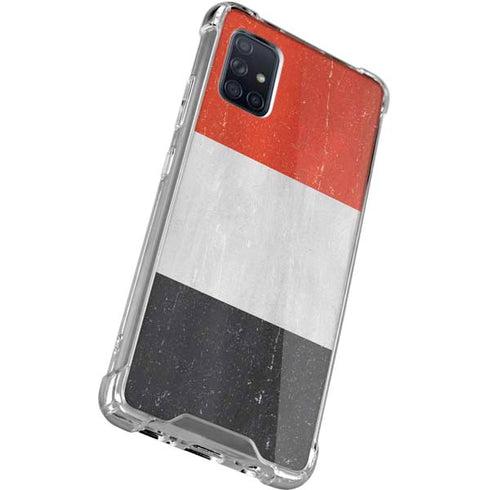 Yemen Flag Distressed Galaxy A51 5G Clear Case