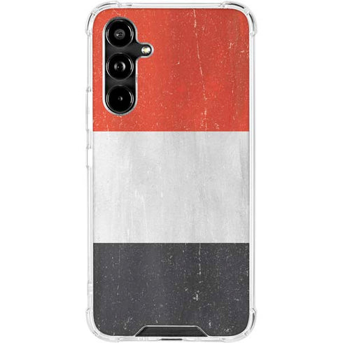 Yemen Flag Distressed Galaxy A54 5G Clear Case