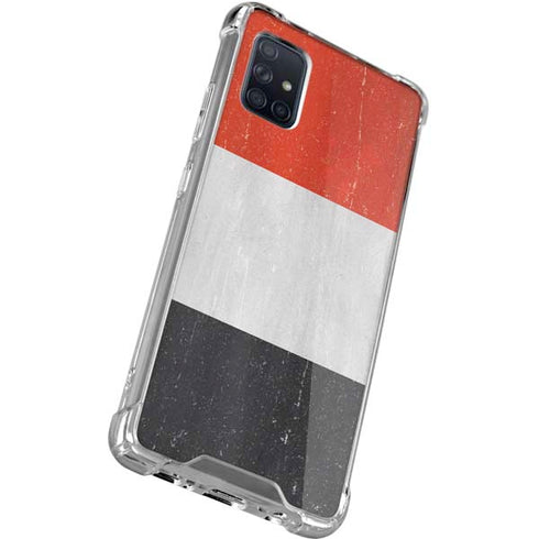 Yemen Flag Distressed Galaxy A71 5G Clear Case