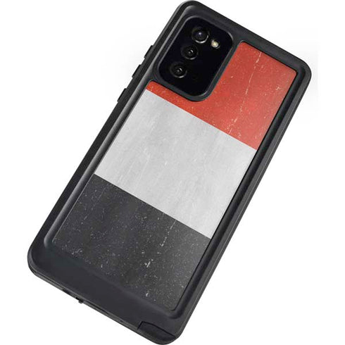 Yemen Flag Distressed Galaxy Note20 5G Waterproof Case