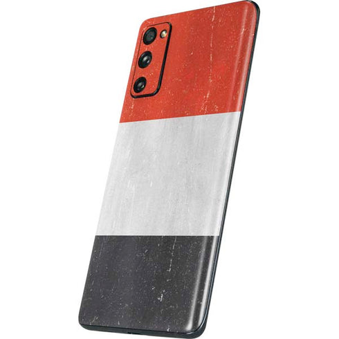 Yemen Flag Distressed Galaxy S20 Fan Edition Skin